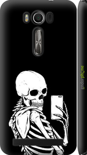 3D пластиковый матовый чехол Скелет делает Selfie для Asus ZenFone 2 Laser ZE500KL - 6535m-113 изображение 