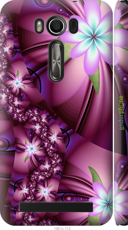 

3D пластиковий матовий чохол "Квіткова мозаїка" для Asus ZenFone 2 Laser ZE500KL, Рожевий