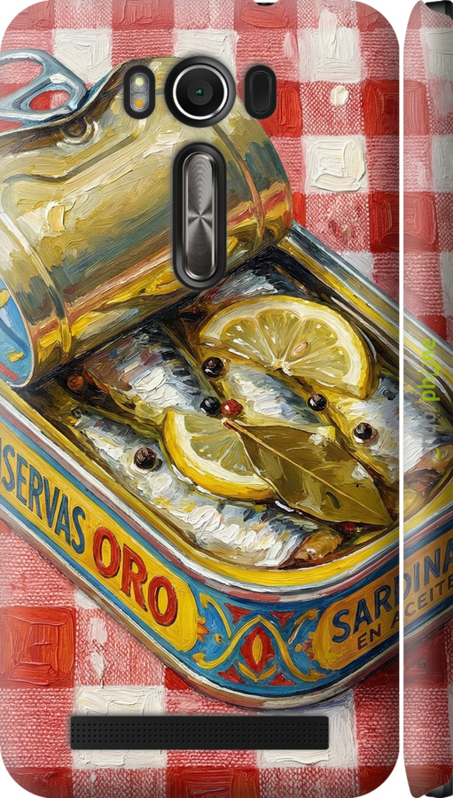 3D пластиковый матовый чехол Vintage Sardine Tin Phone для Asus ZenFone 2 Laser ZE500KL - 6772m-113 изображение 