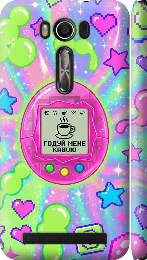 3D пластиковий матовий чехол Y2K Aesthetic Retro Pet: Годуй мене кавою для Asus ZenFone 2 Laser ZE500KL - 6784m-113 изображение 