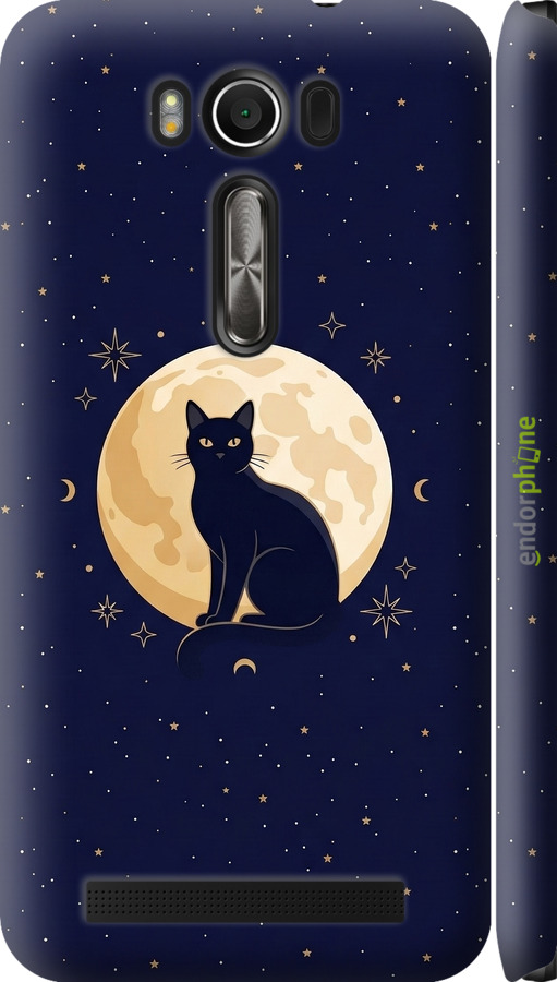 3D пластиковый матовый чехол Cute Cat Celestial/Witchy для Asus ZenFone 2 Laser ZE500KL - 6787m-113 изображение 