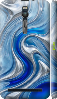 3D пластиковый глянцевый чехол Liquid Chrome для Asus Zenfone 2 ZE551ML - 6781c-122 изображение 