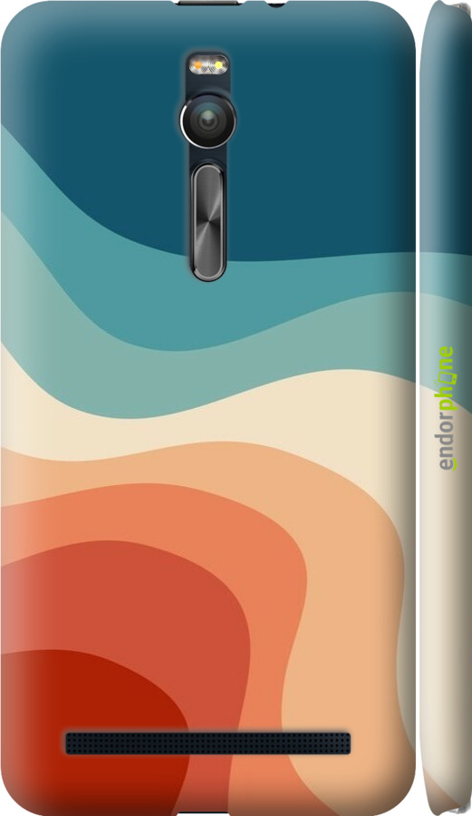 3D пластиковий глянцевий чехол У стилі ретро з хвилями для Asus Zenfone 2 ZE551ML - 6531c-122 изображение 