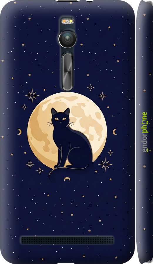 3D пластиковый глянцевый чехол Cute Cat Celestial/Witchy для Asus Zenfone 2 ZE551ML - 6787c-122 изображение 