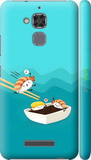 3D пластиковий матовий чехол Суші для Asus Zenfone 3 Max ZC520TL - 6354m-442 изображение 