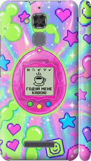 3D пластиковый матовый чехол Y2K Aesthetic Retro Pet: Годуй мене кавою для Asus Zenfone 3 Max ZC520TL - 6784m-442 изображение 