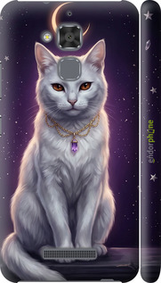 3D пластиковый матовый чехол Mystic White Cat Gothic Dark Purple Gold для Asus Zenfone 3 Max ZC520TL - 6805m-442 изображение 