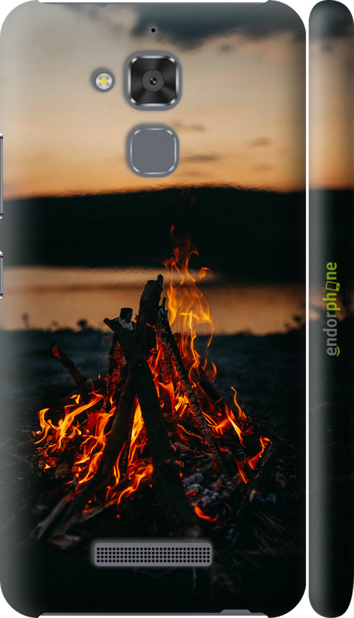 3D пластиковий матовий чехол Вогонь для Asus Zenfone 3 Max ZC520TL - 6021m-442 изображение 