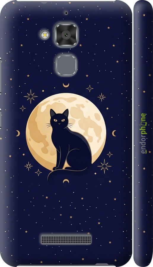 3D пластиковий матовий чехол Cute Cat Celestial/Witchy для Asus Zenfone 3 Max ZC520TL - 6787m-442 изображение 