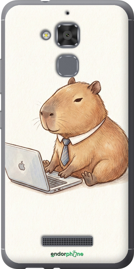 Силиконовый чехол Funny Capybara CEO Working для Asus Zenfone 3 Max ZC520TL - 6777u-442 изображение 