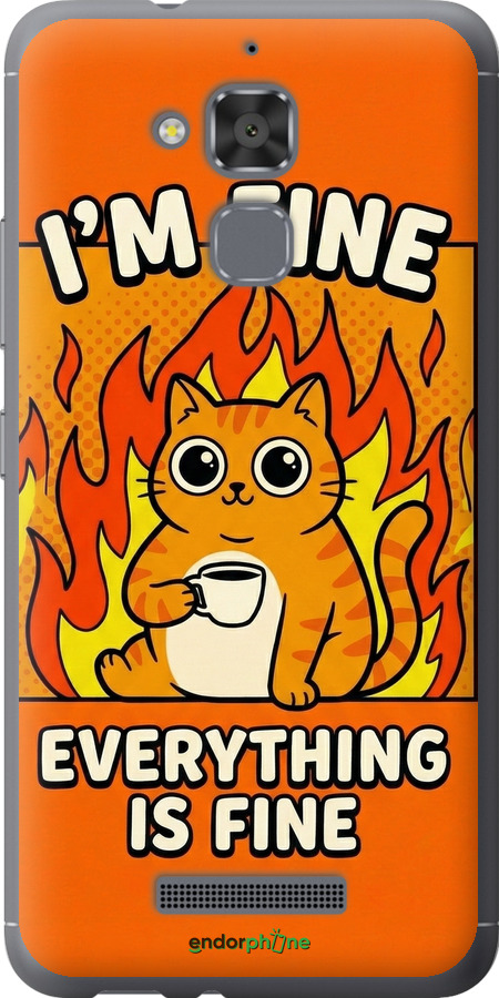 Силиконовый чехол Funny Cat для Asus Zenfone 3 Max ZC520TL - 6786u-442 изображение 