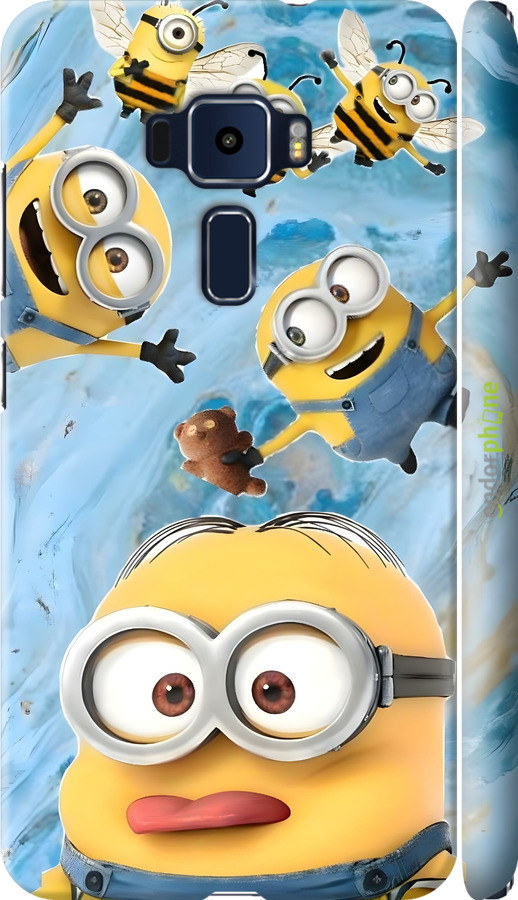 3D пластиковый матовый чехол Миньоны для Asus Zenfone 3 ZE520KL - 6386m-449 изображение 