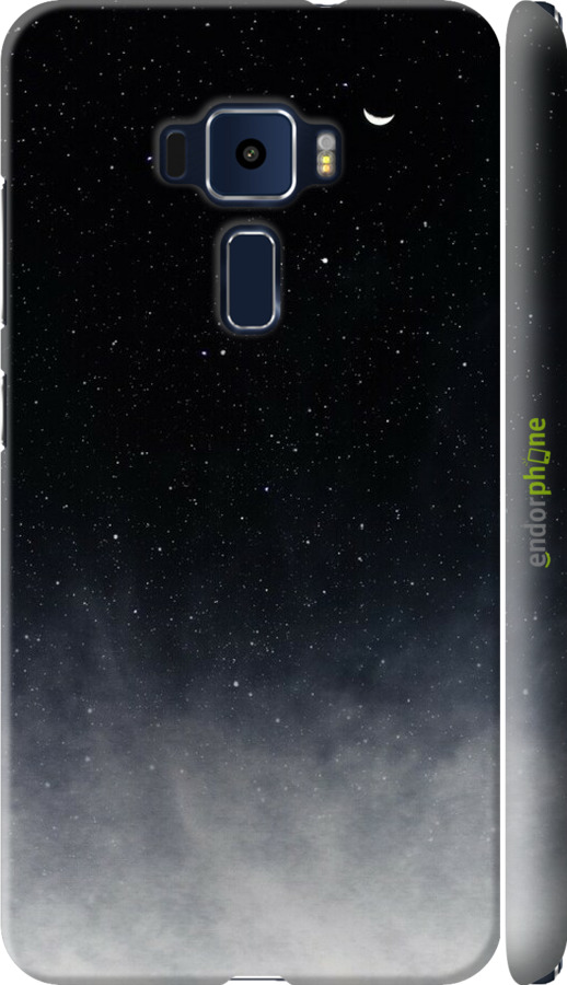 3D пластиковий матовий чехол Голубые облака, Голубая луна для Asus Zenfone 3 ZE520KL - 6396m-449 изображение 