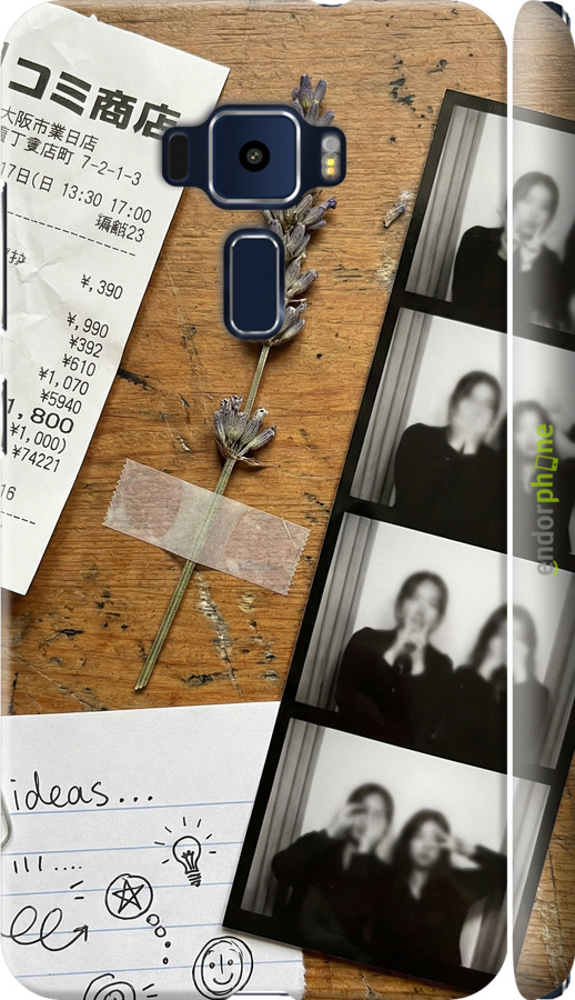 3D пластиковий матовий чехол Aesthetic Scrapbook Collage для Asus Zenfone 3 ZE520KL - 6773m-449 изображение 