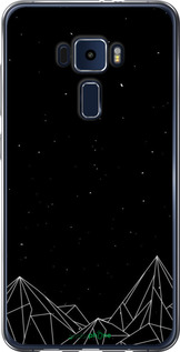 Силиконовый чехол Черно белые абстрактные горы для Asus Zenfone 3 ZE520KL - 6437u-449 изображение 
