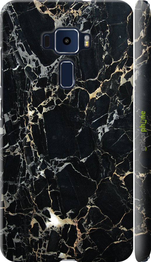 

Plástico mate 3D Capa "Mármore preto" para Asus Zenfone 3 ZE552KL
