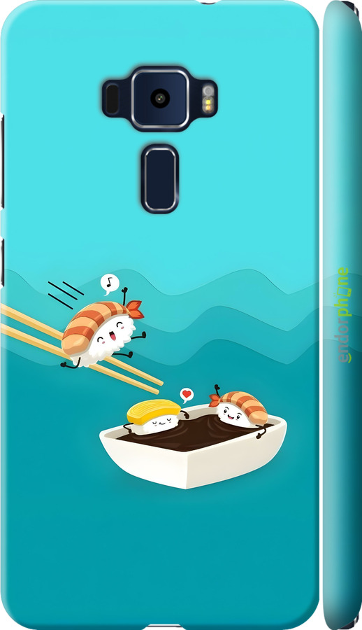 3D пластиковый матовый чехол Суши для Asus Zenfone 3 ZE552KL - 6354m-448 изображение 