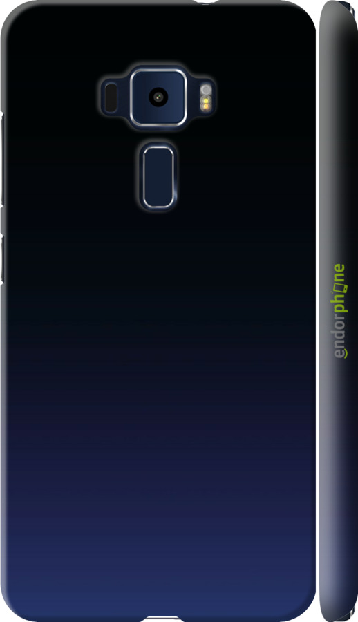 3D пластиковый матовый чехол Градиент в тёмно - синем стиле для Asus Zenfone 3 ZE552KL - 6542m-448 изображение 