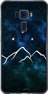 Силіконовий чехол Гори та зірки намальовані на тлі галактики для Asus Zenfone 3 ZE552KL - 6490u-448 изображение 