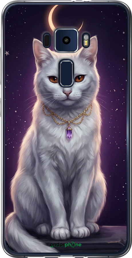 Силіконовий чехол Mystic White Cat Gothic Dark Purple Gold для Asus Zenfone 3 ZE552KL - 6805u-448 изображение 