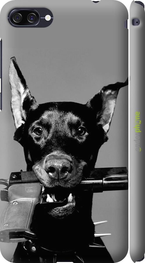 

Custodia in Plastica 3D opaca Dobermann" for Asus ZenFone 4 Max ZC520KL", Grigio
