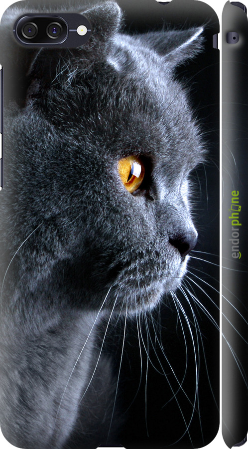 

3D пластиковий матовий чохол "Гарний кіт" для Asus ZenFone 4 Max ZC520KL, Чорний