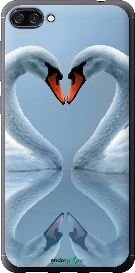 Силиконовый чехол Лебеди для Asus ZenFone 4 Max ZC520KL - 6007u-1242 изображение 