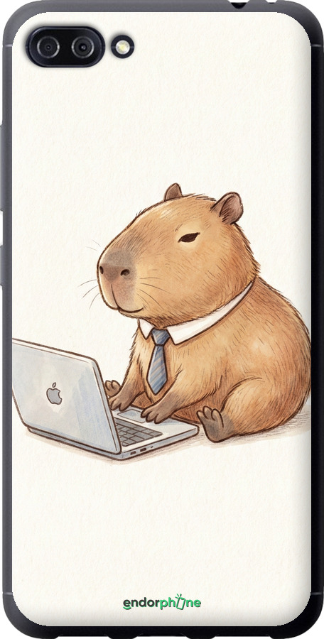 Силиконовый чехол Funny Capybara CEO Working для Asus ZenFone 4 Max ZC554KL - 6777u-1035 изображение 