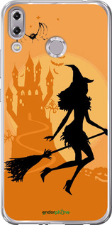 Силиконовый чехол Ведьма на метле для Asus Zenfone 5 ZE620KL - 1184u-1554 изображение 