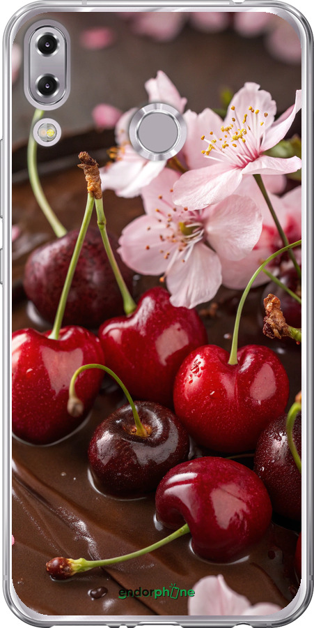 Силиконовый чехол Вишня в шоколаде для Asus Zenfone 5 ZE620KL - 6698u-1554 изображение 