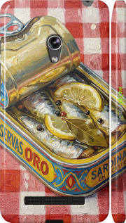 3D пластиковый глянцевый чехол 'Vintage Sardine Tin Phone' для Asus Zenfone 5 изображение 1