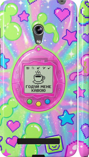 3D пластиковый глянцевый чехол 'Y2K Aesthetic Retro Pet: Годуй мене кавою' для Asus Zenfone 5 изображение 5