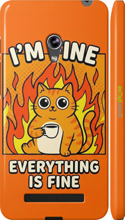 3D пластиковый глянцевый чехол 'Funny Cat' для Asus Zenfone 5 изображение 5