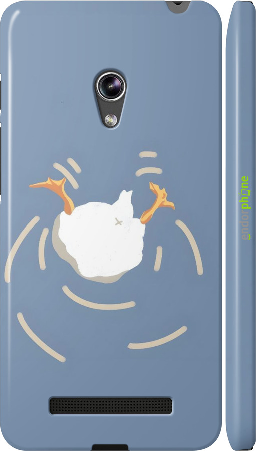 3D пластиковий глянцевий чехол Гусь ныряет для Asus Zenfone 5 - 6275c-81 изображение 