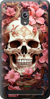 Силиконовый чехол Череп в розовых цветах для Asus ZenFone 6 A600CG - 5965u-143 изображение 