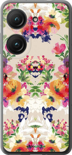 Силиконовый чехол Цветочный узор для Asus Zenfone 9 - 1083u-2842 изображение 