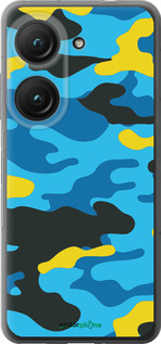 Силиконовый чехол Желто-голубой камуфляж для Asus Zenfone 9 - 1084u-2842 изображение 