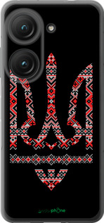 Силиконовый чехол Герб - вышиванка на черном фоне для Asus Zenfone 9 - 1196u-2842 изображение 