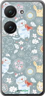 Силиконовый чехол Котята v3 для Asus Zenfone 9 - 1223u-2842 изображение 