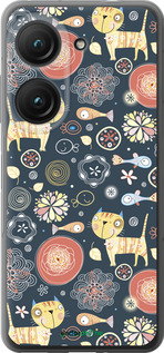 Силиконовый чехол Котята v4 для Asus Zenfone 9 - 1224u-2842 изображение 