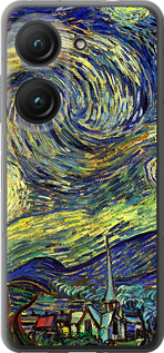 Силиконовый чехол Винсент Ван Гог. Звёздная ночь для Asus Zenfone 9 - 163u-2842 изображение 