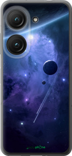 Силиконовый чехол Планеты в синем космосе для Asus Zenfone 9 - 171u-2842 изображение 