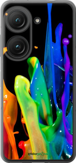 Силіконовий чехол Бризки фарби для Asus Zenfone 9 - 3957u-2842 изображение 