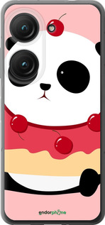 Силиконовый чехол Панда с пончиком для Asus Zenfone 9 - 3991u-2842 изображение 