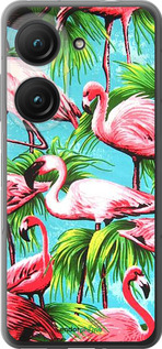 Силиконовый чехол Tropical background для Asus Zenfone 9 - 4016u-2842 изображение 