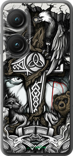 Силиконовый чехол Тату Викинг для Asus Zenfone 9 - 4098u-2842 изображение 