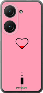 Силиконовый чехол Подзарядка сердца1 для Asus Zenfone 9 - 4275u-2842 изображение 