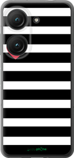 Силиконовый чехол Черно-белые полосы для Asus Zenfone 9 - 4461u-2842 изображение 