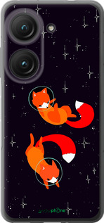 Силиконовый чехол Лисички в космосе для Asus Zenfone 9 - 4519u-2842 изображение 
