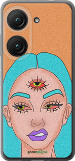 Силиконовый чехол Девушка рисунок для Asus Zenfone 9 - 4576u-2842 изображение 